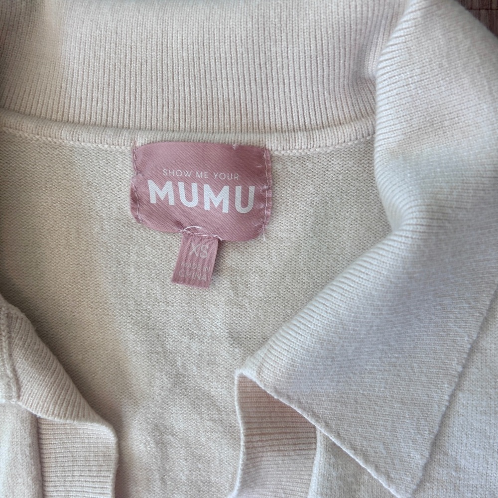 Show Me Your MuMu - Dexter Sweater Dress - Cream Knit Extra Small - Picture 3 of 10